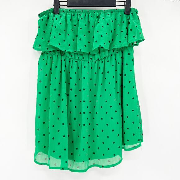 Torrid‎ Green Polka Dot Tube Top Plus size - Picture 2 of 5